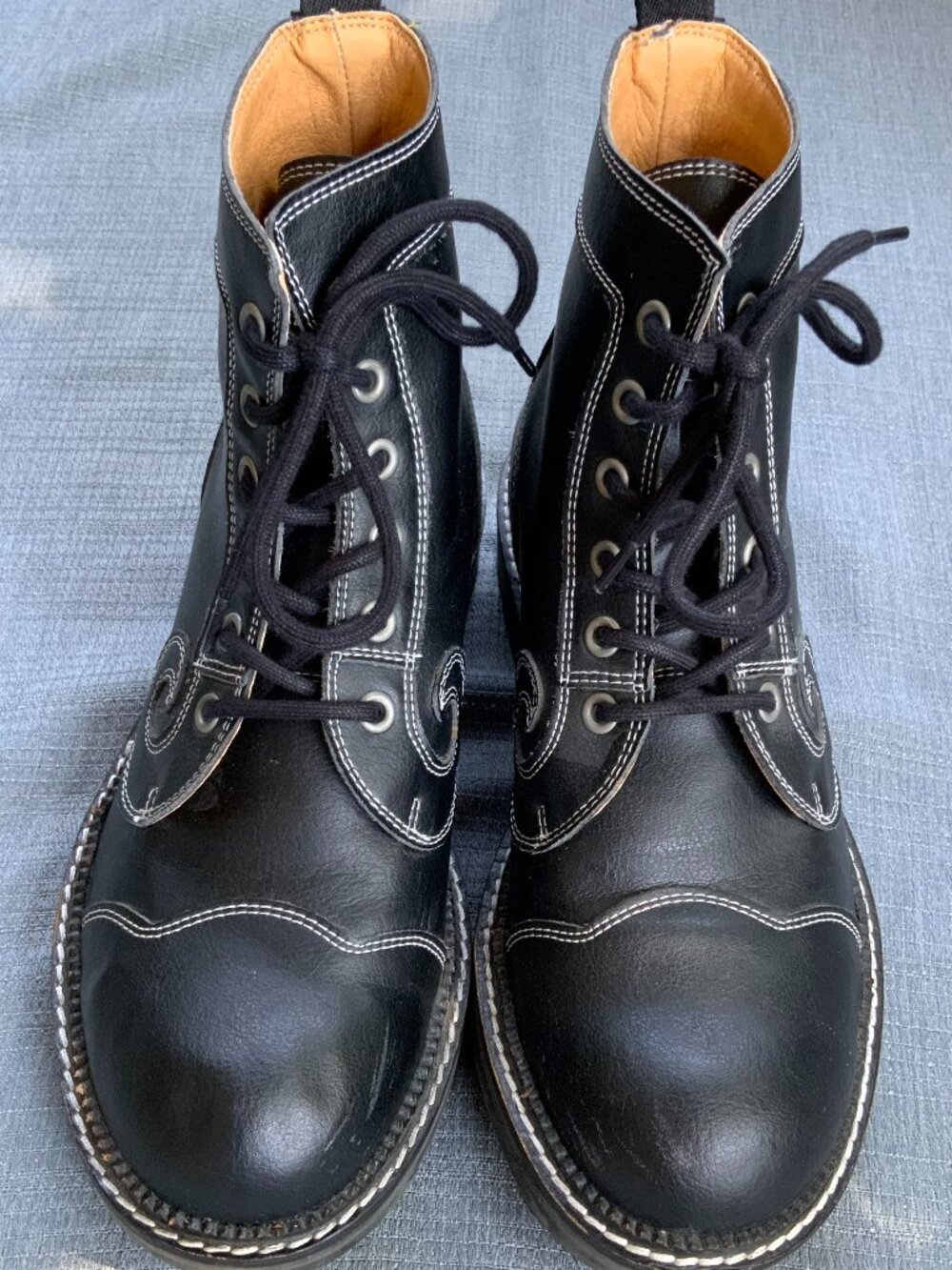 John Fluevog Vegan Derby Swirl Boots